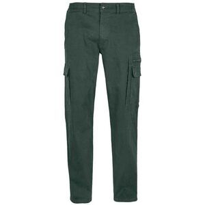 SOLS Mens Docker Stretch Cargo Pants / Forest Green